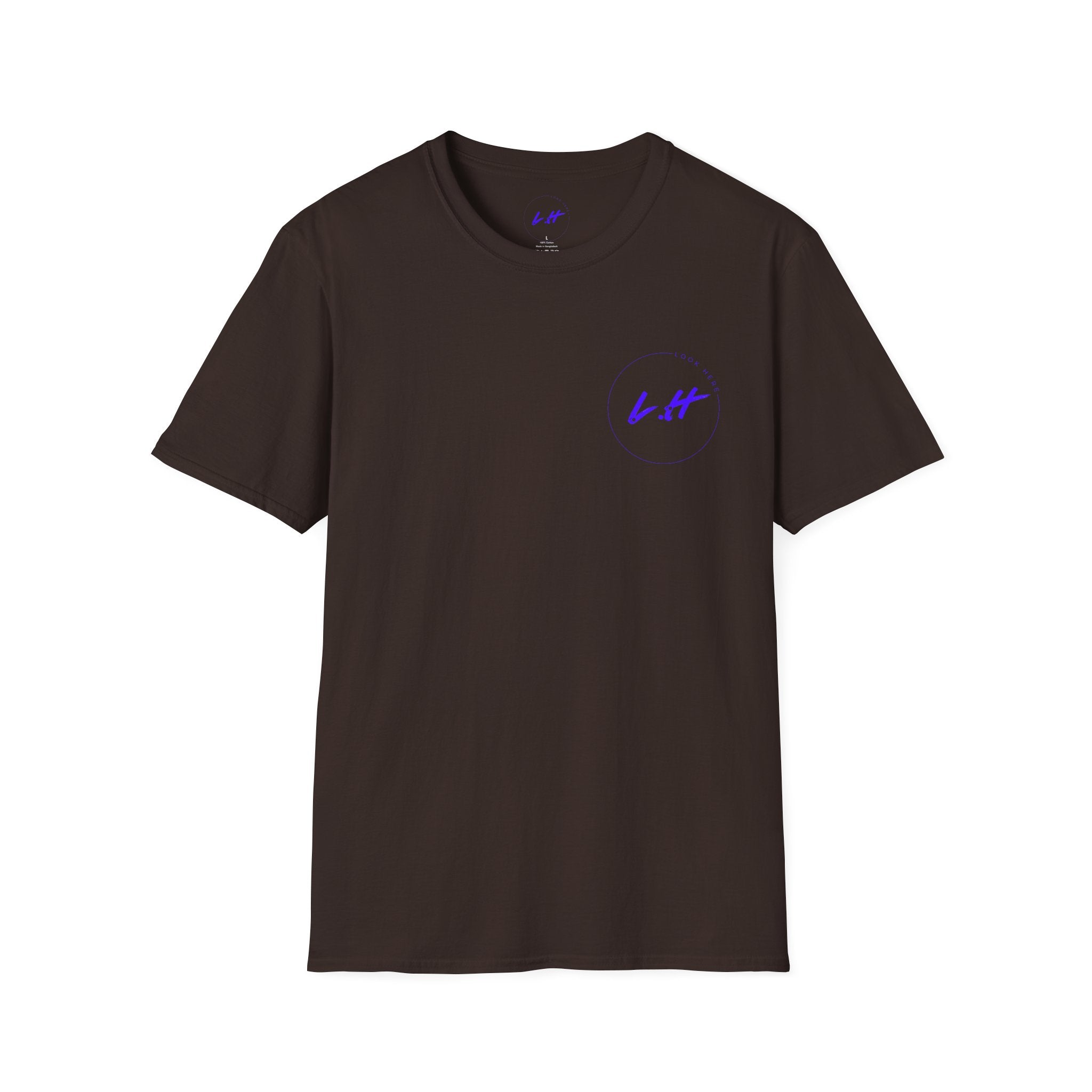 Minimal 'L.H' Signature Tee — Casual Chest Logo T-Shirt