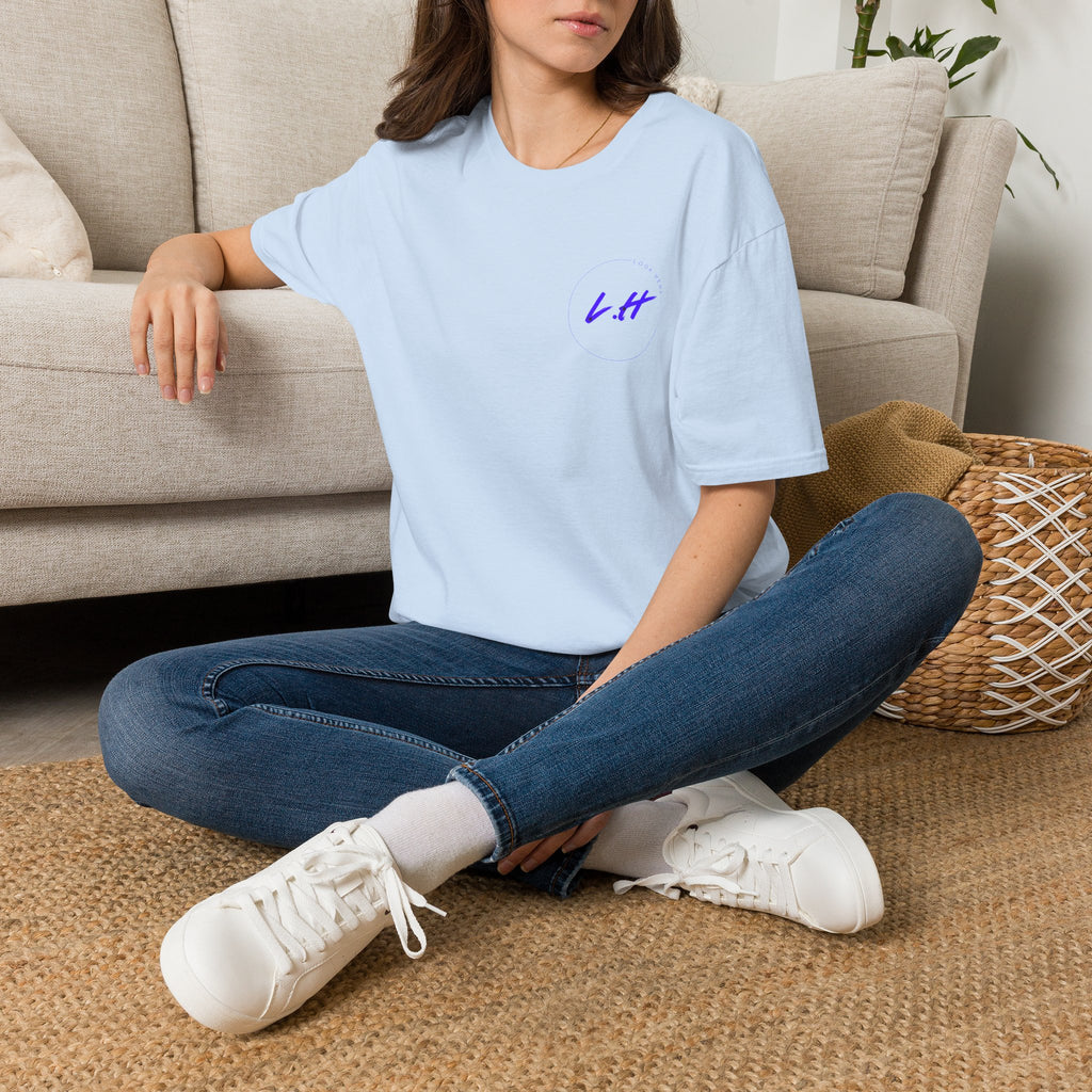 Minimal 'L.H' Signature Tee — Casual Chest Logo T-Shirt