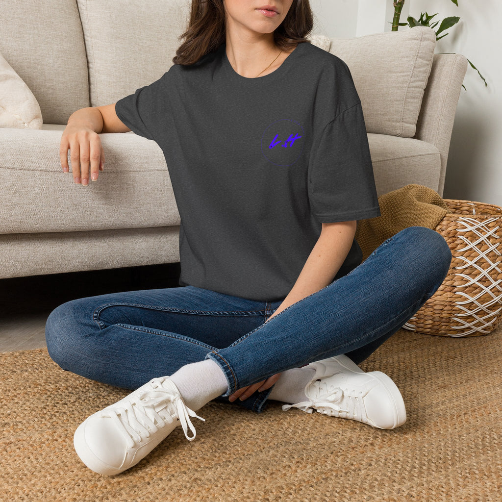 Minimal 'L.H' Signature Tee — Casual Chest Logo T-Shirt