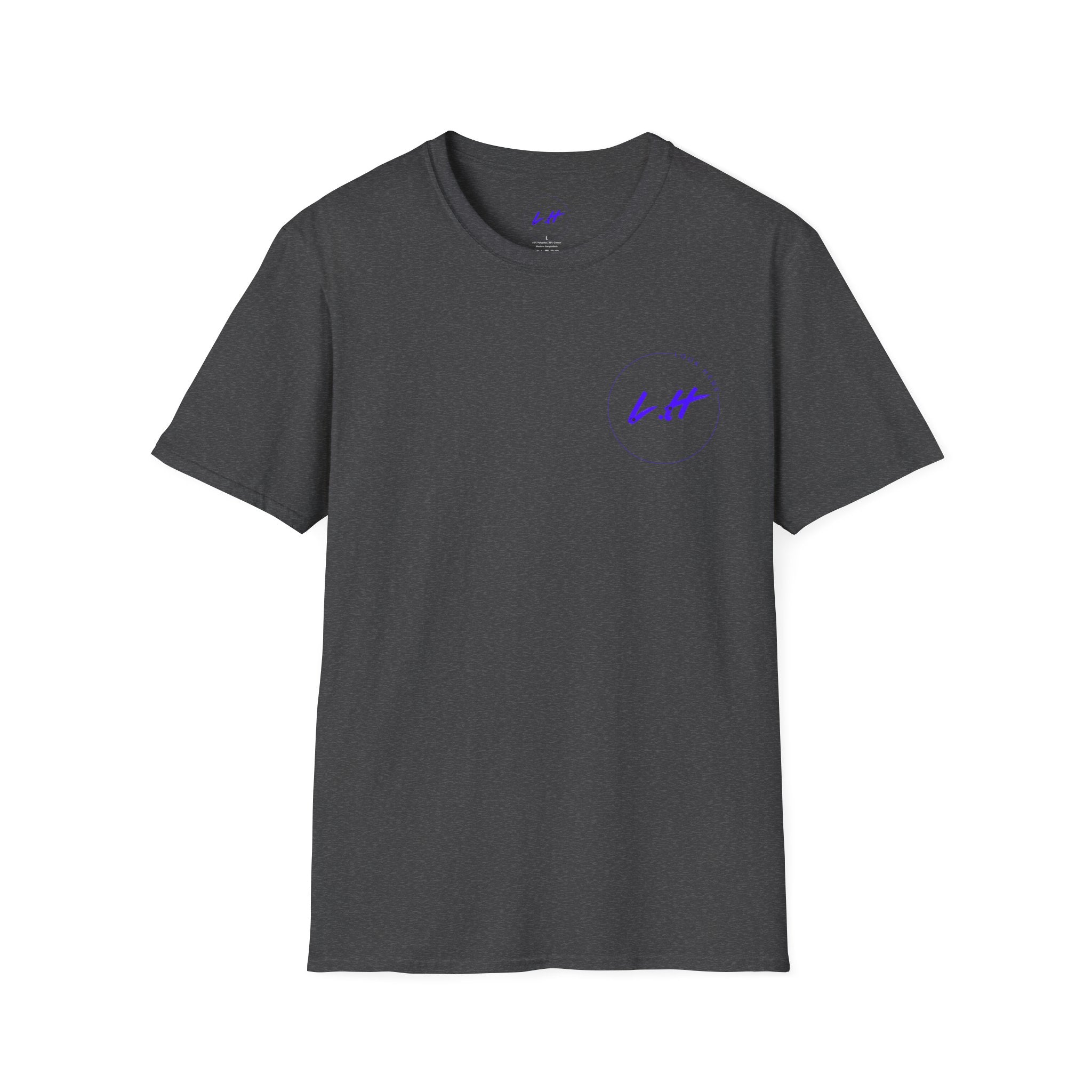 Minimal 'L.H' Signature Tee — Casual Chest Logo T-Shirt
