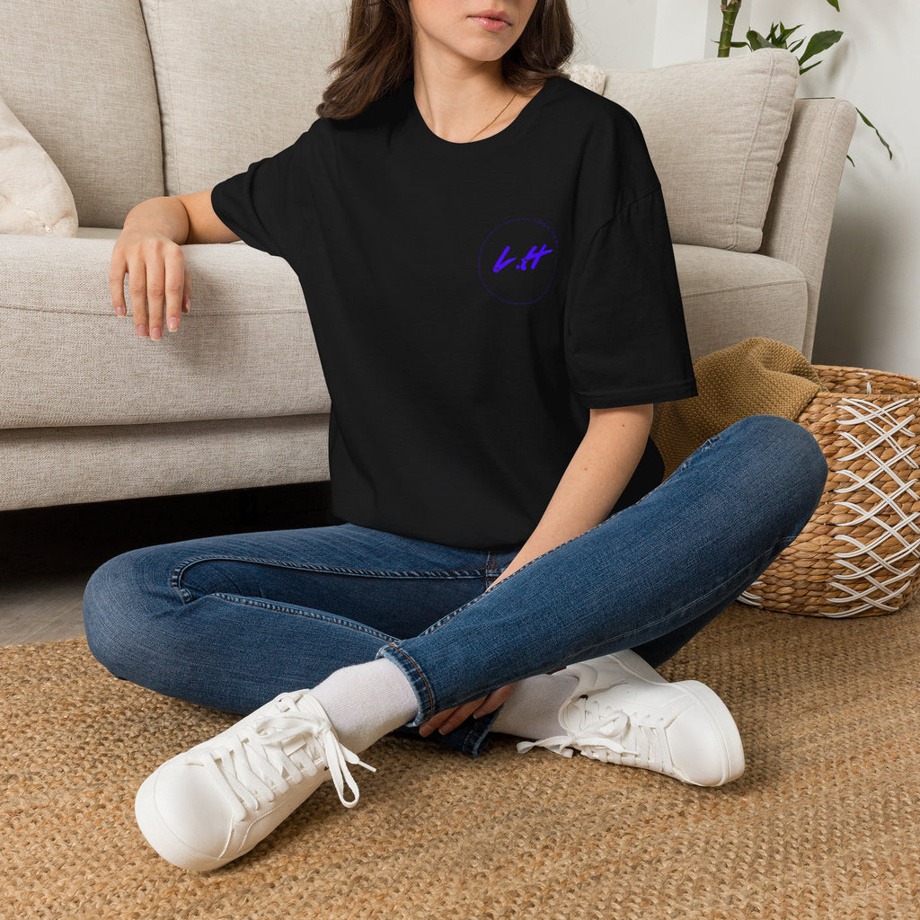 Minimal 'L.H' Signature Tee — Casual Chest Logo T-Shirt