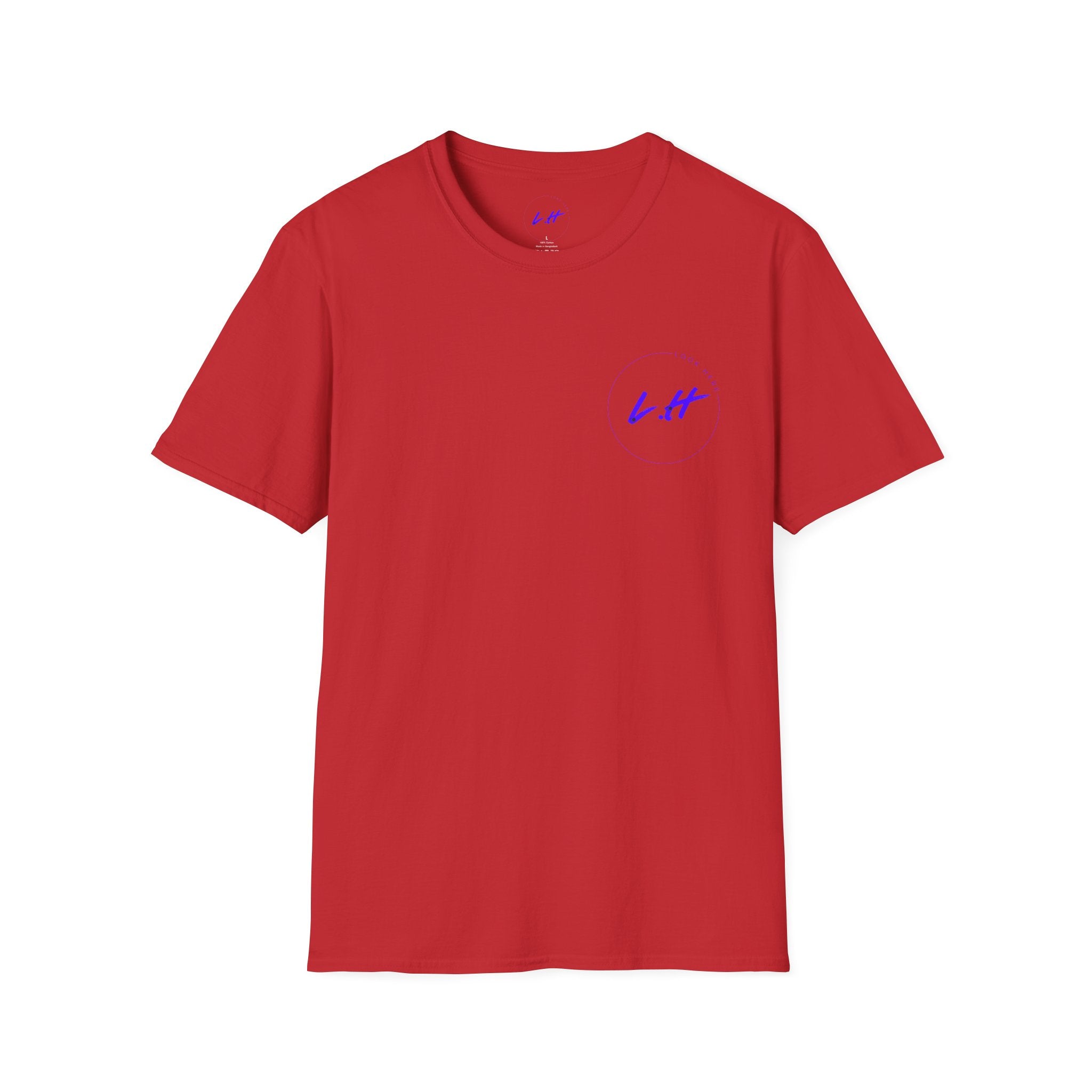 Minimal 'L.H' Signature Tee — Casual Chest Logo T-Shirt