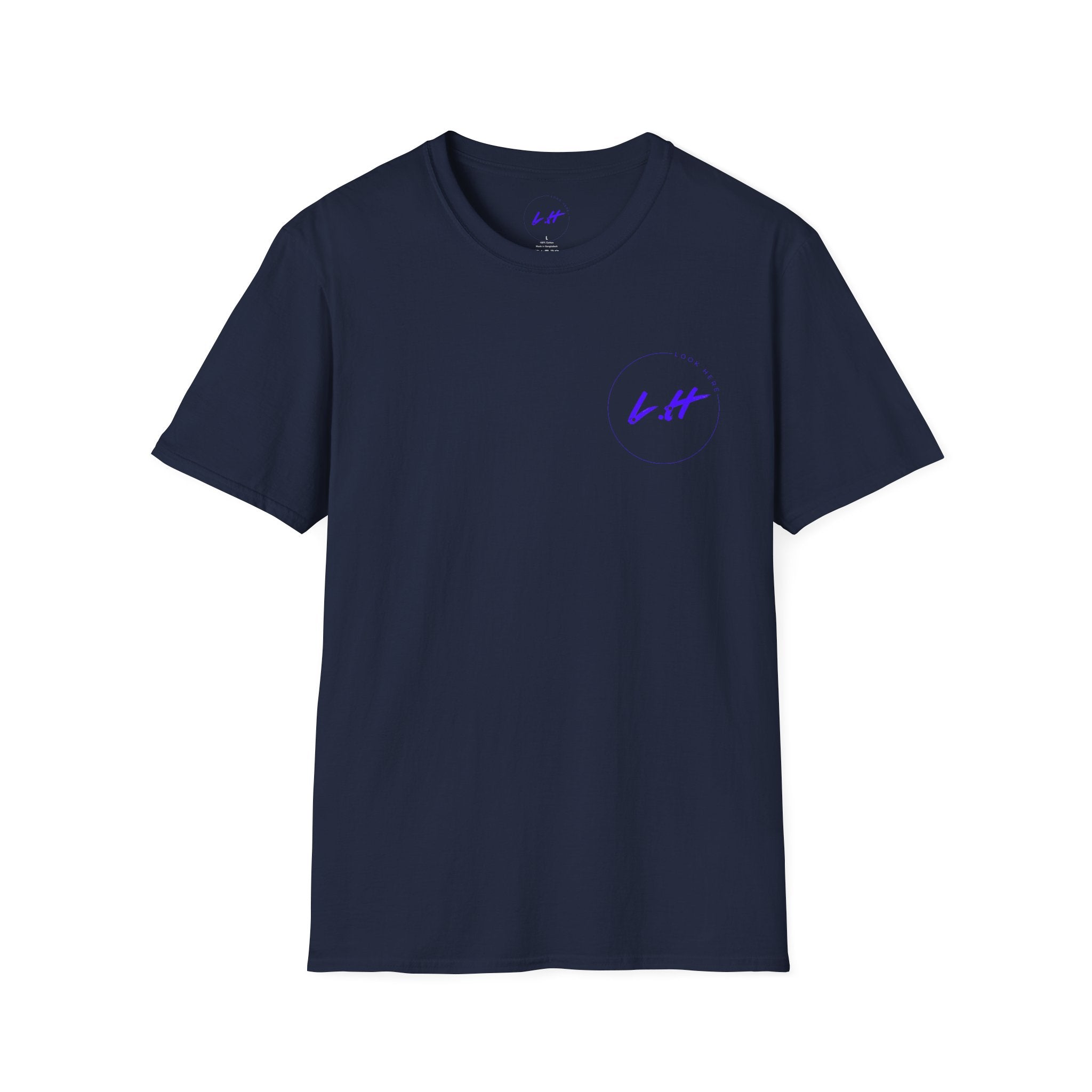 Minimal 'L.H' Signature Tee — Casual Chest Logo T-Shirt