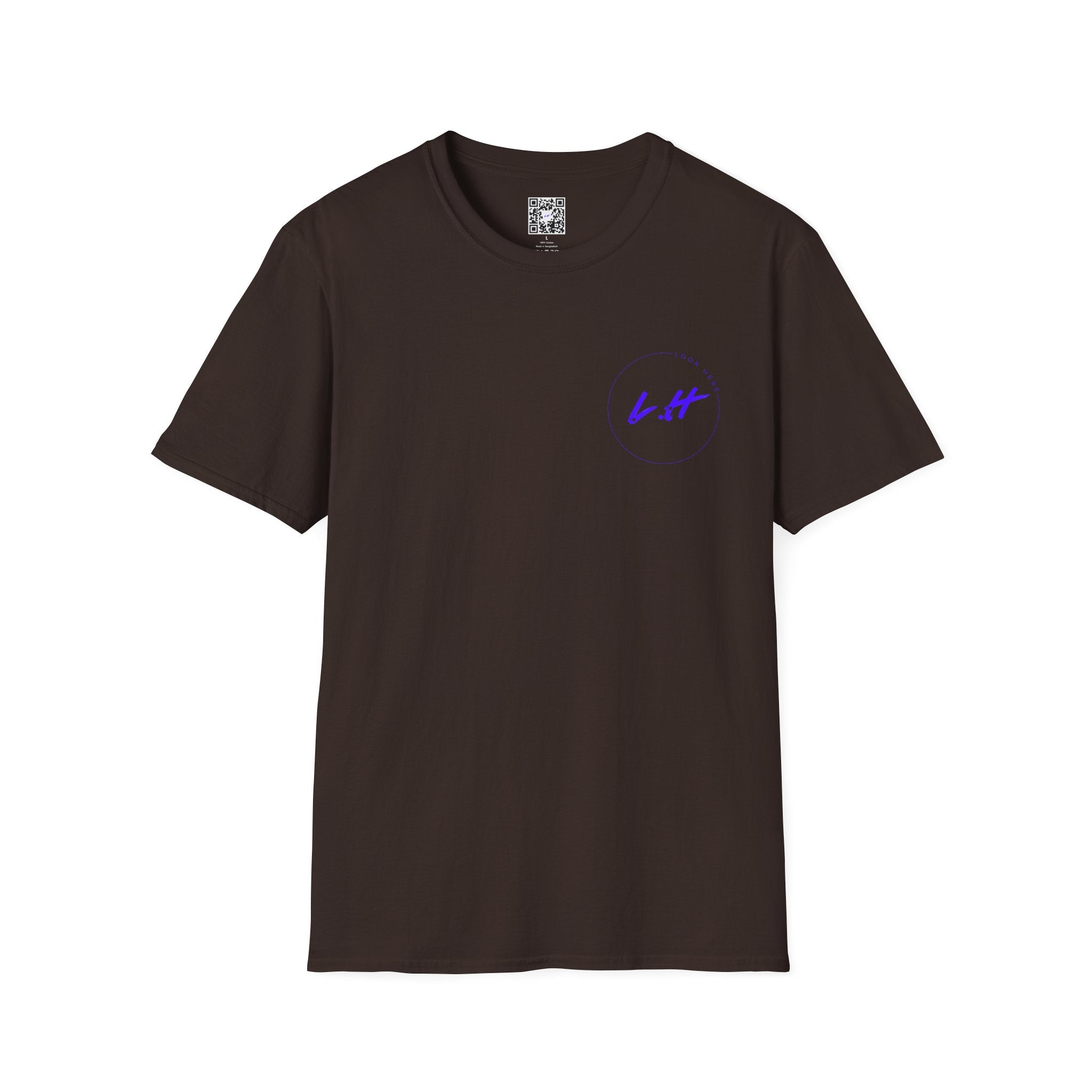 Minimal 'L.H' Signature Tee — Casual Chest Logo T-Shirt