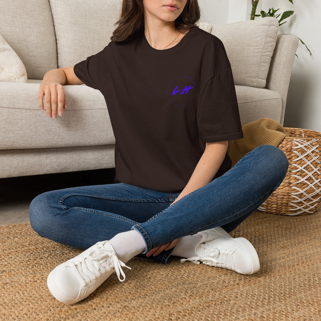 Minimal 'L.H' Signature Tee — Casual Chest Logo T-Shirt