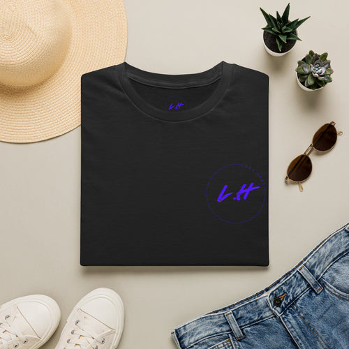 Minimal 'L.H' Signature Tee — Casual Chest Logo T-Shirt